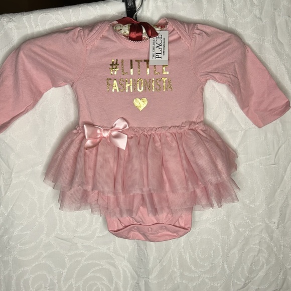 NWT THE CHILDREN’S PLACE pink 6-9 months girls one piece with tutu ruffles. - Picture 4 of 6